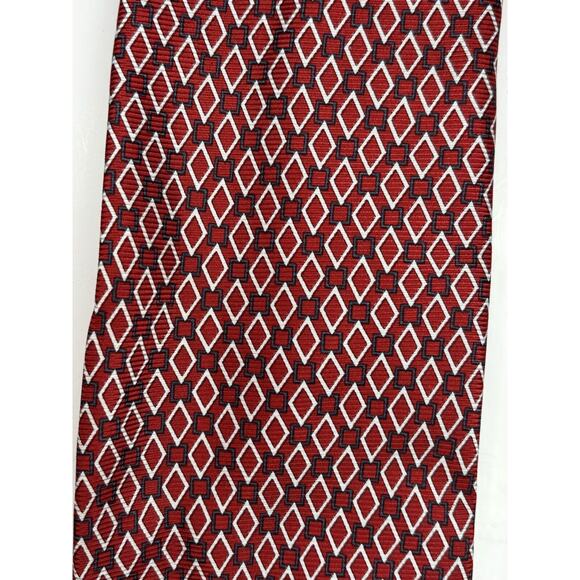 Vintage Silk Neck Ties (2) Pink Red Men Tie Jos A Bank J Z Gallery 58" 61" - Picture 2 of 5